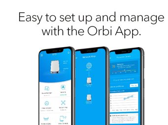 NETGEAR Orbi Tri-Bande WiFi 6 Whole Home Mesh Système - 2 Pack (RBK852)