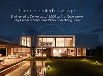 Orbi 960 Series Quad-Band WiFi 6E Mesh System, 10.8Gbps, Router + 3 Satellites