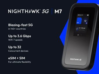 Nighthawk 5G M7 Portable WiFi Hotspot with eSIM