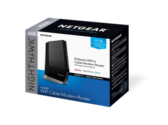 Nighthawk DOCSIS 3.1 Two-in-one Cable Modem + WiFi 6 Router Combo, 6Gbps