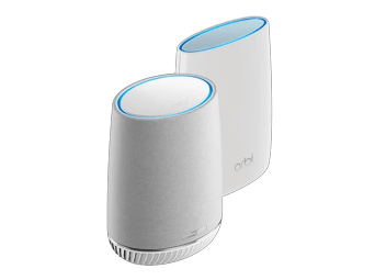 Orbi Tri-band Mesh WiFi System with Rich Sound, 3Gbps, Router + Voice Satellite