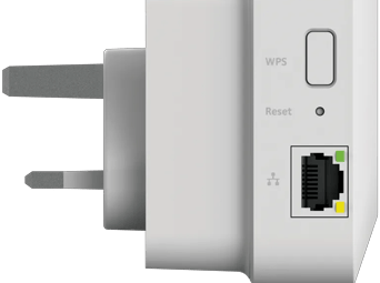 Dual-band WiFi 6 Mesh Extender, 1.6Gbps, Wall-plug, Internal Antenna