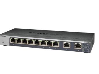 NETGEAR GS110MX 10 Port Ethernet LAN Switch Unmanaged mit 2x10G/Multi-Gig