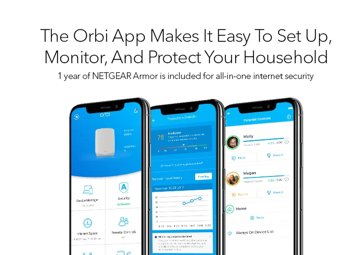 NETGEAR® Orbi™ Tri-Bande WiFi 6 Mesh Système, 5.4Gbps, Routeur + 1 Satellite