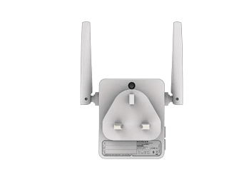 Wzmacniacz sygnału WiFi NETGEAR — Essentials Edition, 300 Mb/s, wtyczka, antena zewnętrzna