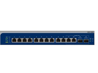 NETGEAR (XS512EM) Switch Ethernet manageable Serie Plus 12 Ports RJ45 10 Gigabit Multi-Gigabit - avec 2 Ports SFP+ 10 Gigabit, bureau/en rack et protection à vie ProSAFE