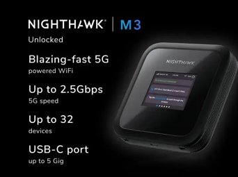 Nighthawk M3 5G WiFi 6 Mobile Hotspot Router, Unlocked (MH3150)