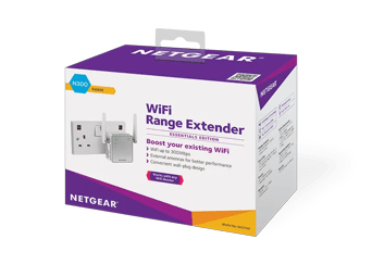 Wzmacniacz sygnału WiFi NETGEAR — Essentials Edition, 300 Mb/s, wtyczka, antena zewnętrzna