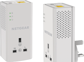 Powerline Repeater, 1000 MBit/s, Wandstecker, 1 Stecker, Zusätzliche Steckdose