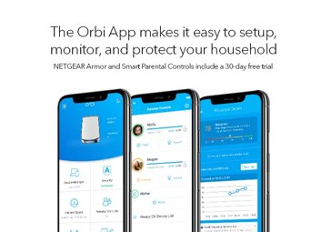 NETGEAR Orbi Tri-Bande WiFi 6 Whole Home Mesh Système - 2 Pack (RBK852)