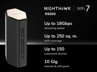 WiFi 7 Router With 18Gbps Multi-Gig Fast Internet - RS600 - NETGEAR