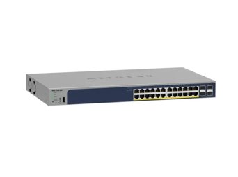 24 Port Gigabit Ethernet PoE+ Smart Switch w/ optional Remote/Cloud Management and 4 SFP Ports (190W)