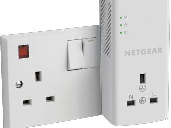 Powerline Repeater, 1000 MBit/s, Wandstecker, 1 Stecker, Zusätzliche Steckdose