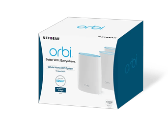 Orbi Tri-band Mesh WiFi System with Advanced Cyber Threat Protection, 3Gbps, Router + 2 Satellites