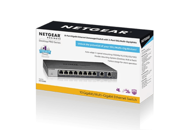 NETGEAR GS110MX 10 Port Ethernet LAN Switch Unmanaged mit 2x10G/Multi-Gig