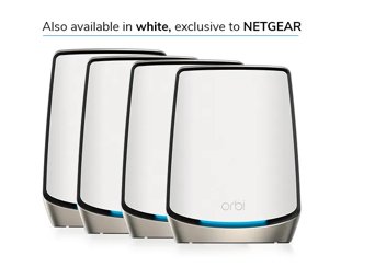 Orbi 超高性能 Mesh WiFi 6 系统 - AX6000 - 4件装 黑色 (RBK864SB)