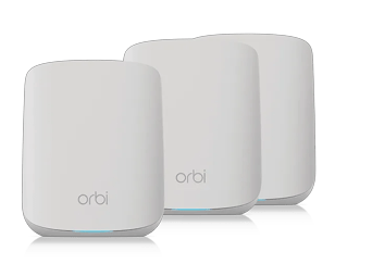 Orbi Dual-Band WiFi 6 Mesh System, 1.8Gbps, Router + 2 Satellites