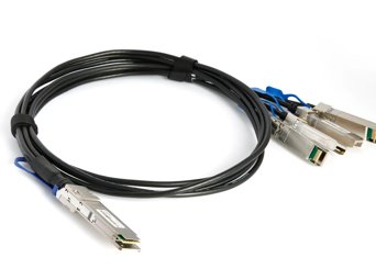 Optic.ca Q4X25-CU1M-NT-OC 1m Passive Twinax 100G QSFP28 to 4x25G SFP28 DAC Cable (ACC4V761)