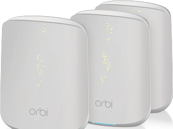 Orbi Dual-Band WiFi 6 Mesh System, 1.8Gbps, Router + 2 Satellites