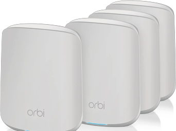 Orbi Dual-Band WLAN 6 Mesh-System, 1,8 Gbit/s, Router + 3 Satelliten