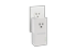 Powerline Repeater, 1200 Mbit/s, Wandstecker, 1 Anschluss, 2 Extender
