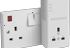 Powerline Repeater, 1000 MBit/s, Wandstecker, 1 Stecker, Zusätzliche Steckdose