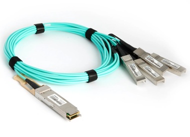 Optic.ca Q4X25-AO5M-NT-OC 5m Active Optical 100G QSFP28 to 4x25G SFP28 AOC Cable (ACC4V765)