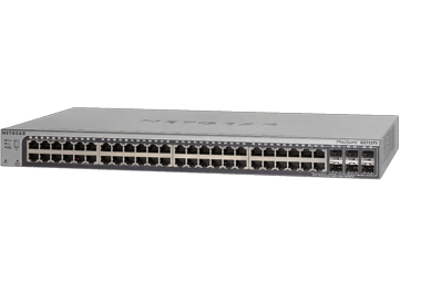 Stapelbarer 52-Port Gigabit Ethernet Smart Switch mit 2 Kupfer/SFP-Kombination und 4 dedizierte SFP Uplink/Stacking Ports