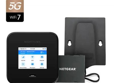 NETGEAR Pack including 5G mobile router Nighthawk M7 Pro with 5G antenna and additional battery (MR7450AB)
