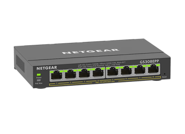 NETGEAR 8-Poort Gigabit Ethernet High-Power PoE+ Smart Managed Plus Switch