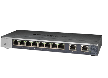 8-Port Gigabit Ethernet Unmanaged Switch with 2-Port 5-Speed 10-Gigabit/Multi-Gigabit