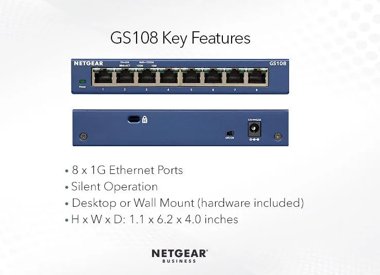 NETGEAR 8埠千兆以太網非網管交換機