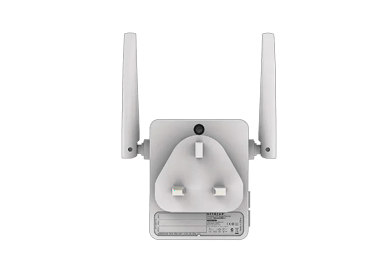Wzmacniacz sygnału WiFi NETGEAR — Essentials Edition, 300 Mb/s, wtyczka, antena zewnętrzna