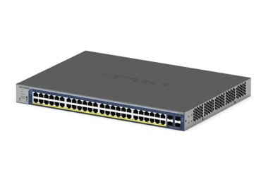 48-Port Gigabit Ethernet PoE+ Smart Switch w/ optional Remote/Cloud Management and 4 SFP+ Ports (380W)